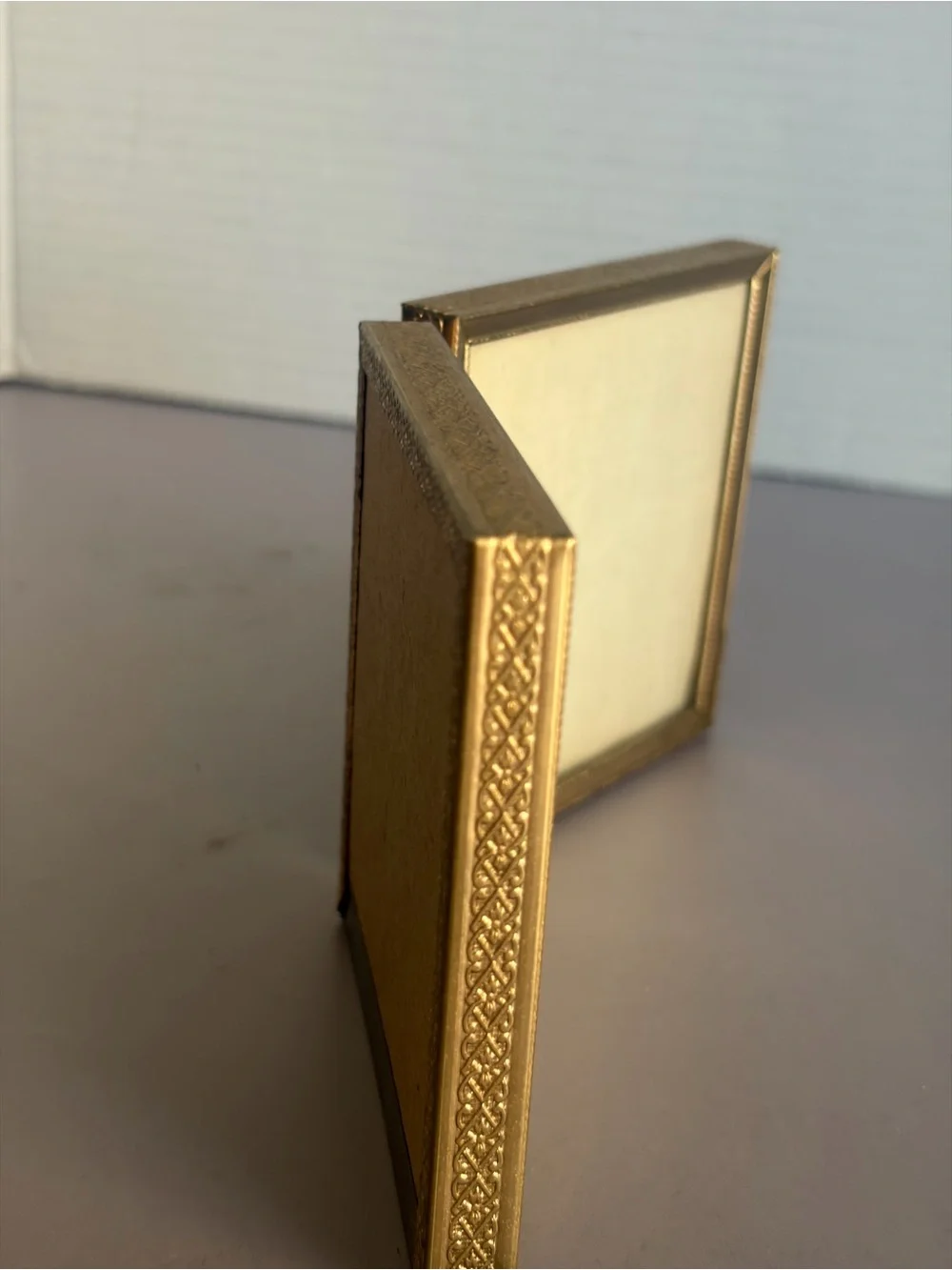Gold Double Square Hinged Frame - Home Accents